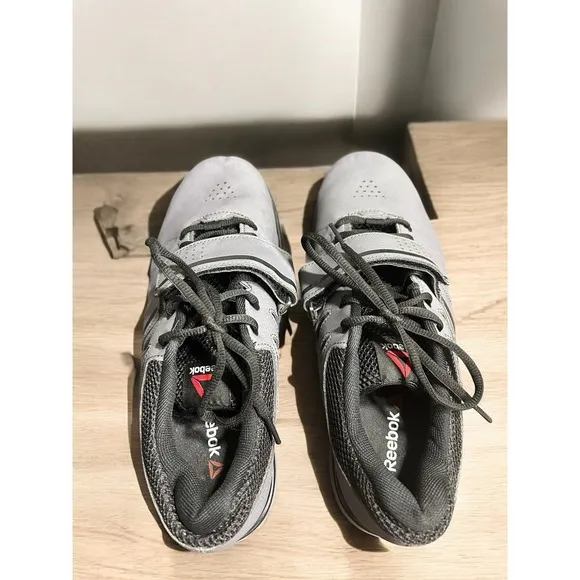 Reebok Lifter PR Men's Gray Black CrossFit Weightlifting Shoes Size 8.5