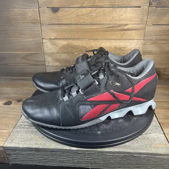 Reebok Mens Size 9.5 CrossFit Lifter U-Form Black Red Weightlifting Shoes