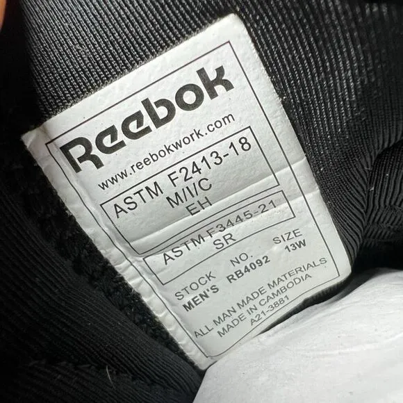Reebok Men’s Trail Running Steel Toe Sage and Black Work Shoe 13W