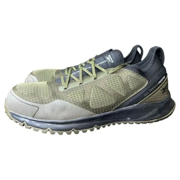 Reebok Men’s Trail Running Steel Toe Sage and Black Work Shoe 13W