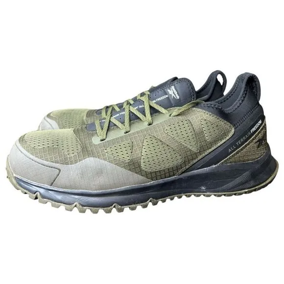Reebok Men’s Trail Running Steel Toe Sage and Black Work Shoe 13W