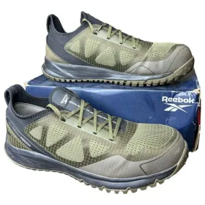 Reebok Men’s Trail Running Steel Toe Sage and Black Work Shoe 13W