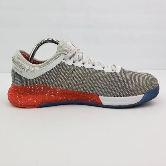 Reebok Nano 9 Crossfit Womens Size 10.5 White Red Blue Training Sneaker Shoes