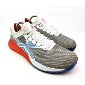 Reebok Nano 9 Crossfit Womens Size 10.5 White Red Blue Training Sneaker Shoes