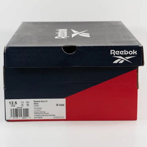 Reebok Nano X1 'White Black Vector Red' GY1970 Gym Training Crossfit Trainers