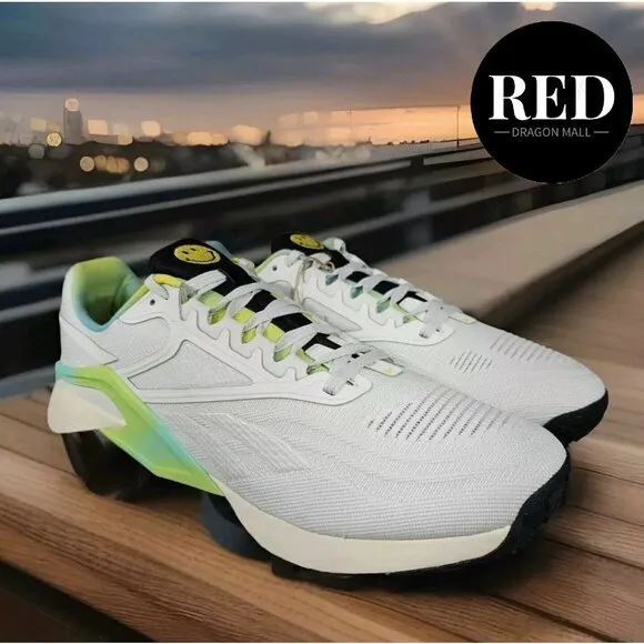 Reebok Nano X2 SMILEY Opal Glow/Luminous Lime - GW4780 - Men's Size 11.5