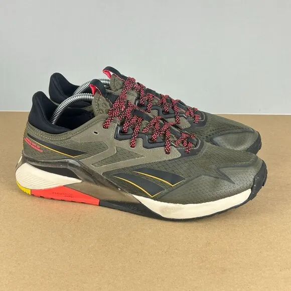 Reebok Nano X2 TR Adventure Crossfit Training Shoes Mens 10.5 Green Orange