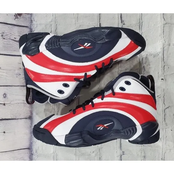 Reebok Shaqnosis USA Shaq Basketball Shoes Red Blue White FV2971 MENS SIZE 7.5