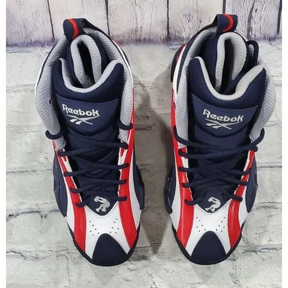 Reebok Shaqnosis USA Shaq Basketball Shoes Red Blue White FV2971 MENS SIZE 7.5