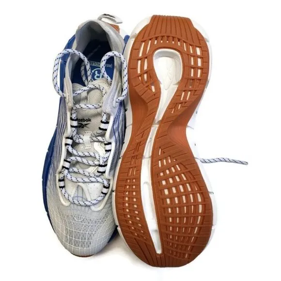 Reebok Zig Kinetica II Running Shoes Mens Size 4.5 Womens 6 FX3019 White Blue