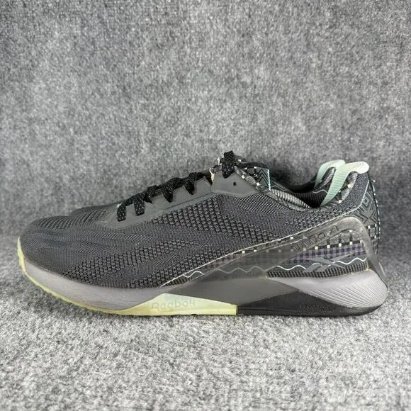 Reebok Nano X1 Lux Mens 12.5 Shoes Gray Training Crossfit Gym Lifting