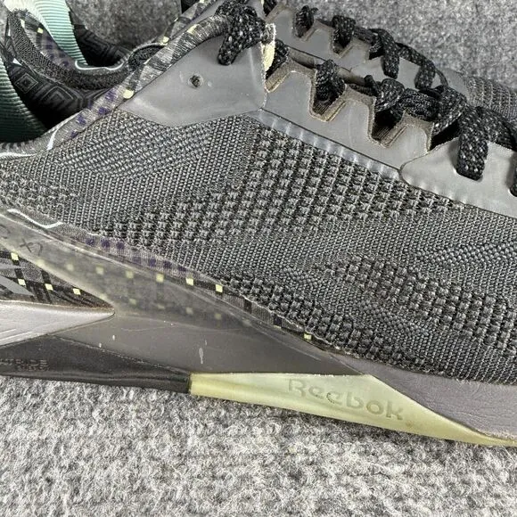 Reebok Nano X1 Lux Mens 12.5 Shoes Gray Training Crossfit Gym Lifting