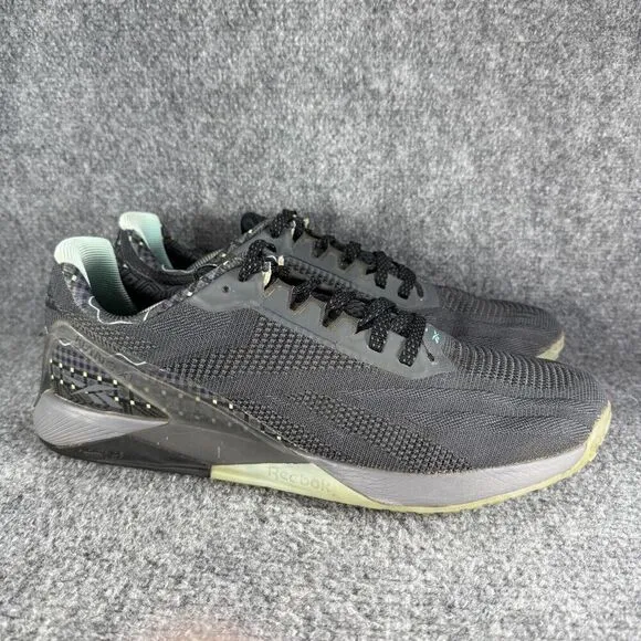 Reebok Nano X1 Lux Mens 12.5 Shoes Gray Training Crossfit Gym Lifting