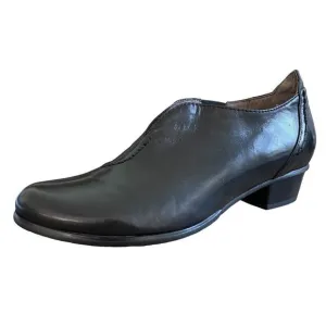 Regarde Le Ciel Black Leather Ankle Booties Shoes Size 36