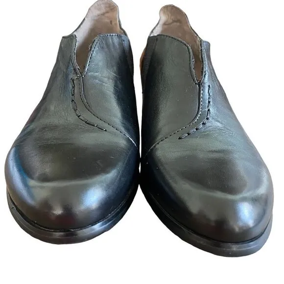 Regarde Le Ciel Black Leather Ankle Booties Shoes Size 36