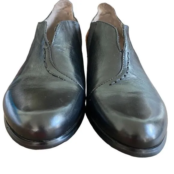Regarde Le Ciel Black Leather Ankle Booties Shoes Size 36