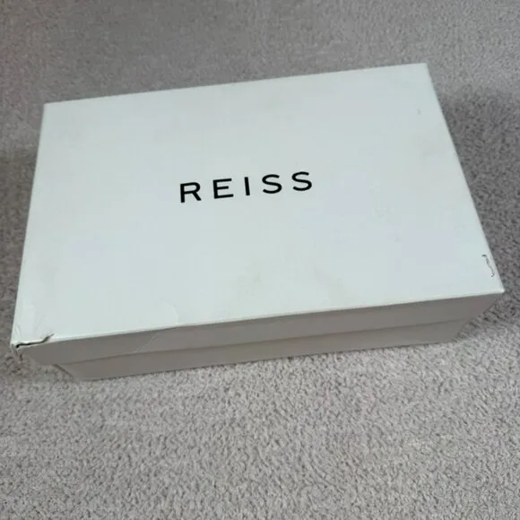 Reiss Marilyn Crystal Pointed Toe Heels Neutral Sz 37 US 7 New Defect Silver