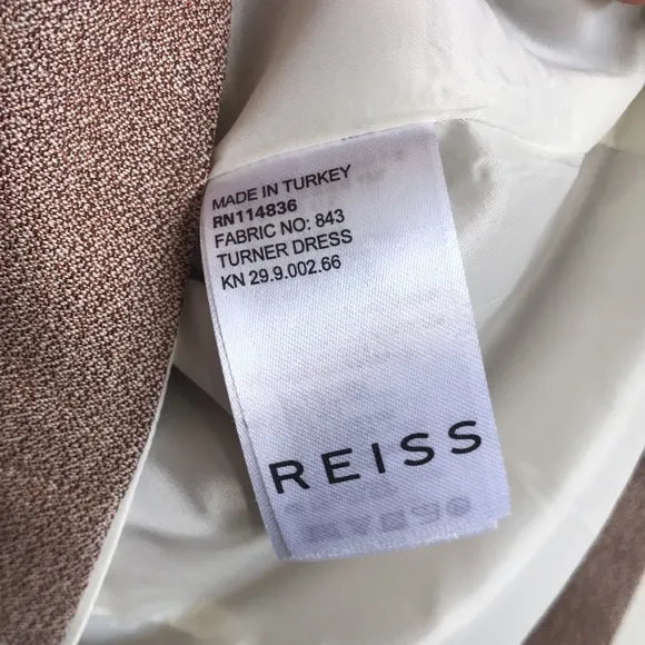 Reiss 'Turner' Dress Cap Sleeve V Neck Knee Length Professional Office Size 2