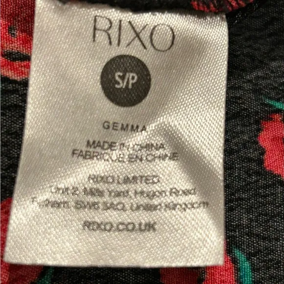 RIXO GEMMA Rose Print Maxi Dress
