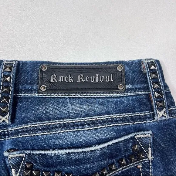 Rock Revival | “Cecilia” Straight Cuffed  Jeans
