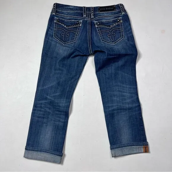 Rock Revival | “Cecilia” Straight Cuffed  Jeans