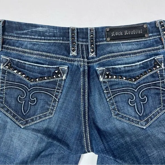 Rock Revival | “Cecilia” Straight Cuffed  Jeans
