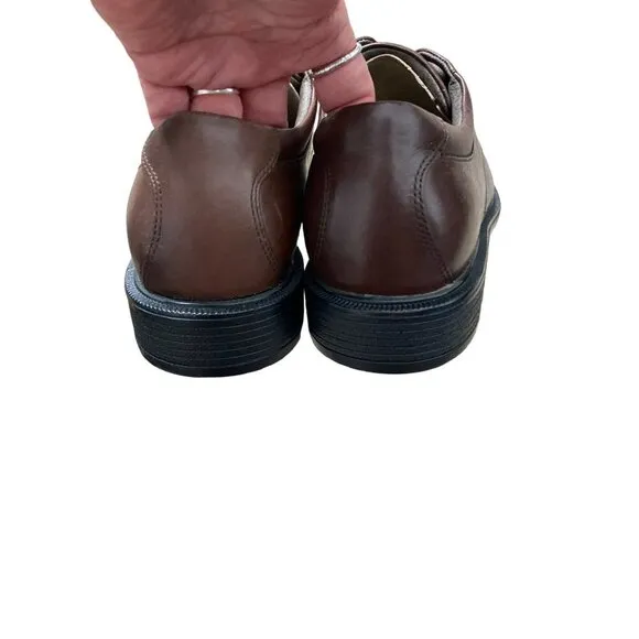 ROCKPORT MEN'S CHOCOLATE BROWN MARGIN STYLE K-7225 DERBY DRESS SHOES SZ 9 NWOT