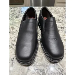 Rockport Shoes Mens Size 12 M Soft Toe Ontario Work Black Leather Slip-Resistant