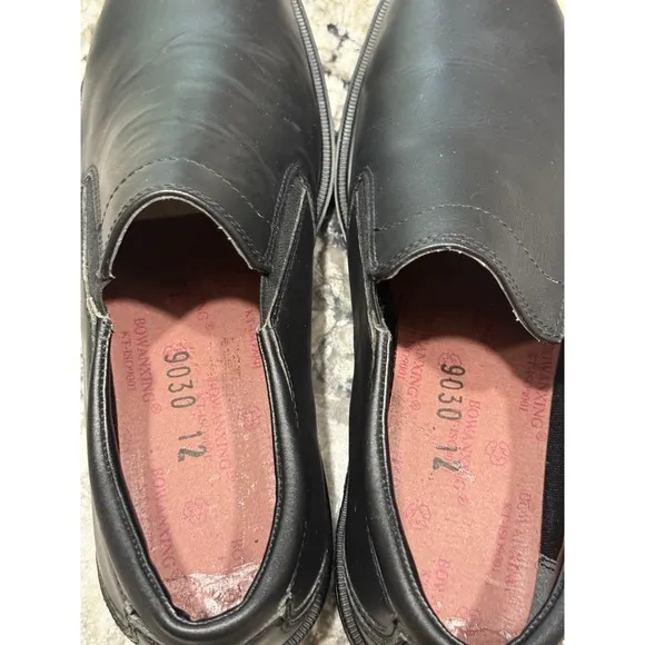 Rockport Shoes Mens Size 12 M Soft Toe Ontario Work Black Leather Slip-Resistant