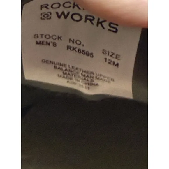 Rockport Shoes Mens Size 12 M Soft Toe Ontario Work Black Leather Slip-Resistant