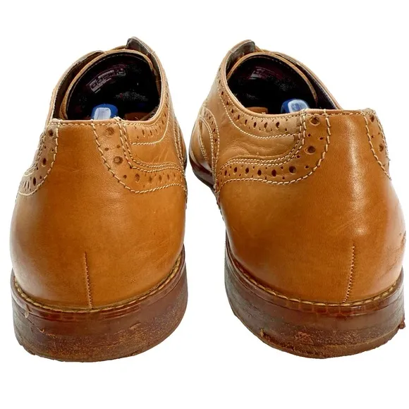 Rockport Walkability Oxford Shoes 13 Wingtip Brown Tan Leather Lite Comfortable