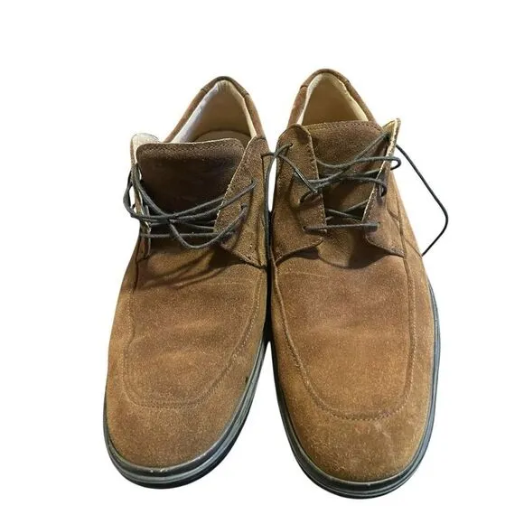 Rockport Mens Brown Lace Up Round Toe Suede Upper Oxford Shoes Size 11