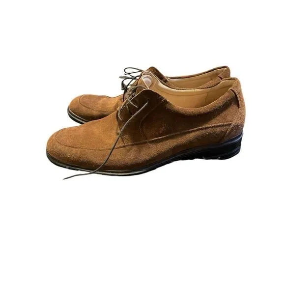 Rockport Mens Brown Lace Up Round Toe Suede Upper Oxford Shoes Size 11