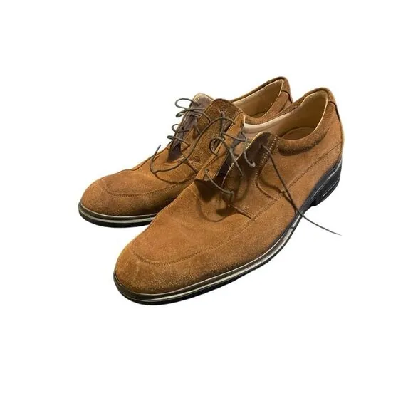 Rockport Mens Brown Lace Up Round Toe Suede Upper Oxford Shoes Size 11