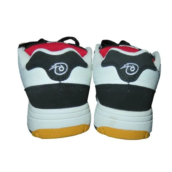 Roller Boltz White &amp; Black Lace Up Sneaker Skates Wheel Bottom Shoes Toddler 13