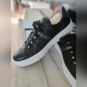 Romika Montreal S 04 Black Leather Sneaker 40 8.5-9