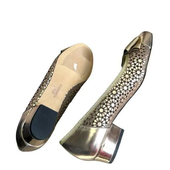 Ros Hommerson bronze Trisha metallic / patent leather flats in a size 9.5SS new