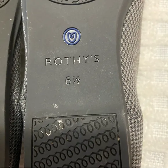 Rothy’s charcoal gray the flat round toe shoes