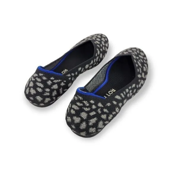 Rothy's Charcoal Kitten Flat Ballet‎ Shoes Womens 6.5 Rare Discontinued