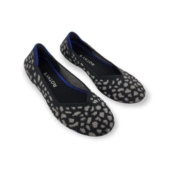 Rothy's Charcoal Kitten Flat Ballet‎ Shoes Womens 6.5 Rare Discontinued