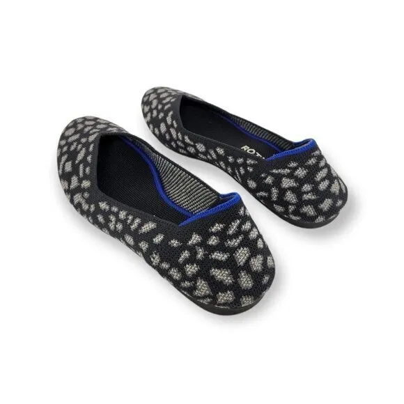 Rothy's Charcoal Kitten Flat Ballet‎ Shoes Womens 6.5 Rare Discontinued