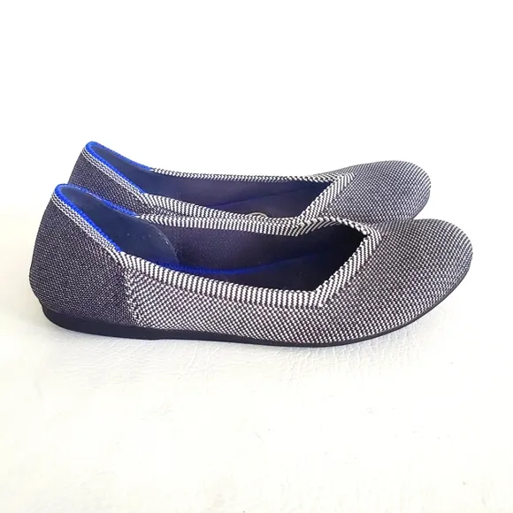 Rothy's Gray Birdseye Shoes Retired Round Toe 6