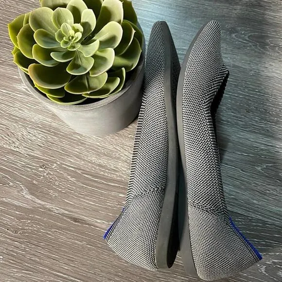 Rothys pthe point size 9.5  gray woman’s flat shoes