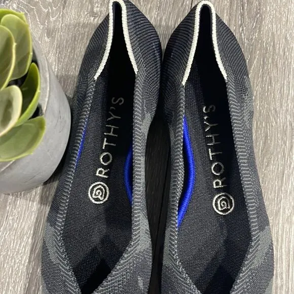 Rothys retired camouflage gray size 7 pointed f…