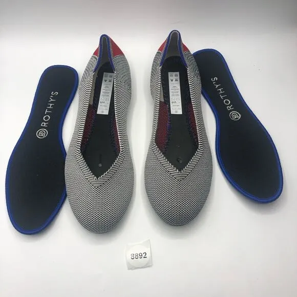 Rothy’s Retired Cherry Ribbon Ballet Flat Shoes Size 9
