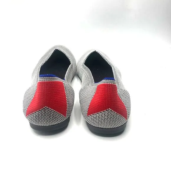 Rothy’s Retired Cherry Ribbon Ballet Flat Shoes Size 9