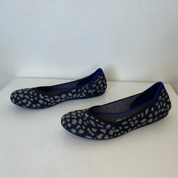 ROTHY’S Round Toe Flat in Charcoal Kitten Black/Gray Sz 7.5