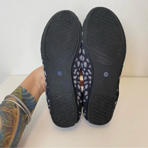 ROTHY’S Round Toe Flat in Charcoal Kitten Black/Gray Sz 7.5