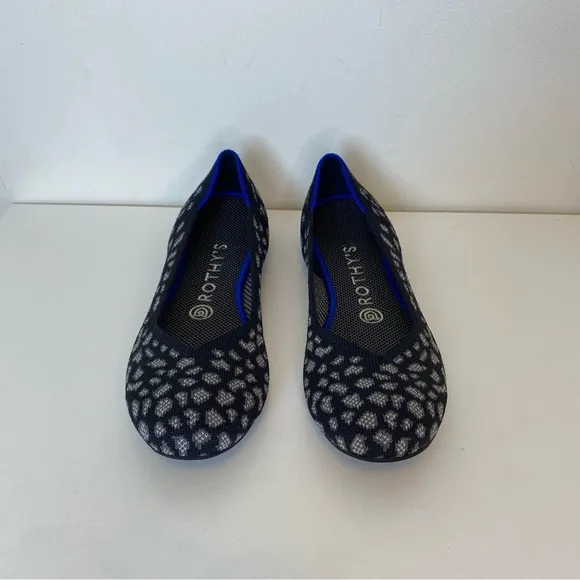 ROTHY’S Round Toe Flat in Charcoal Kitten Black/Gray Sz 7.5