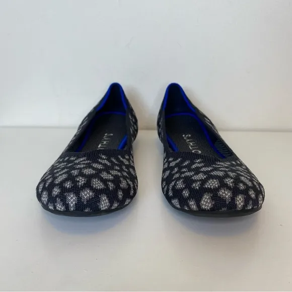 ROTHY’S Round Toe Flat in Charcoal Kitten Black/Gray Sz 7.5